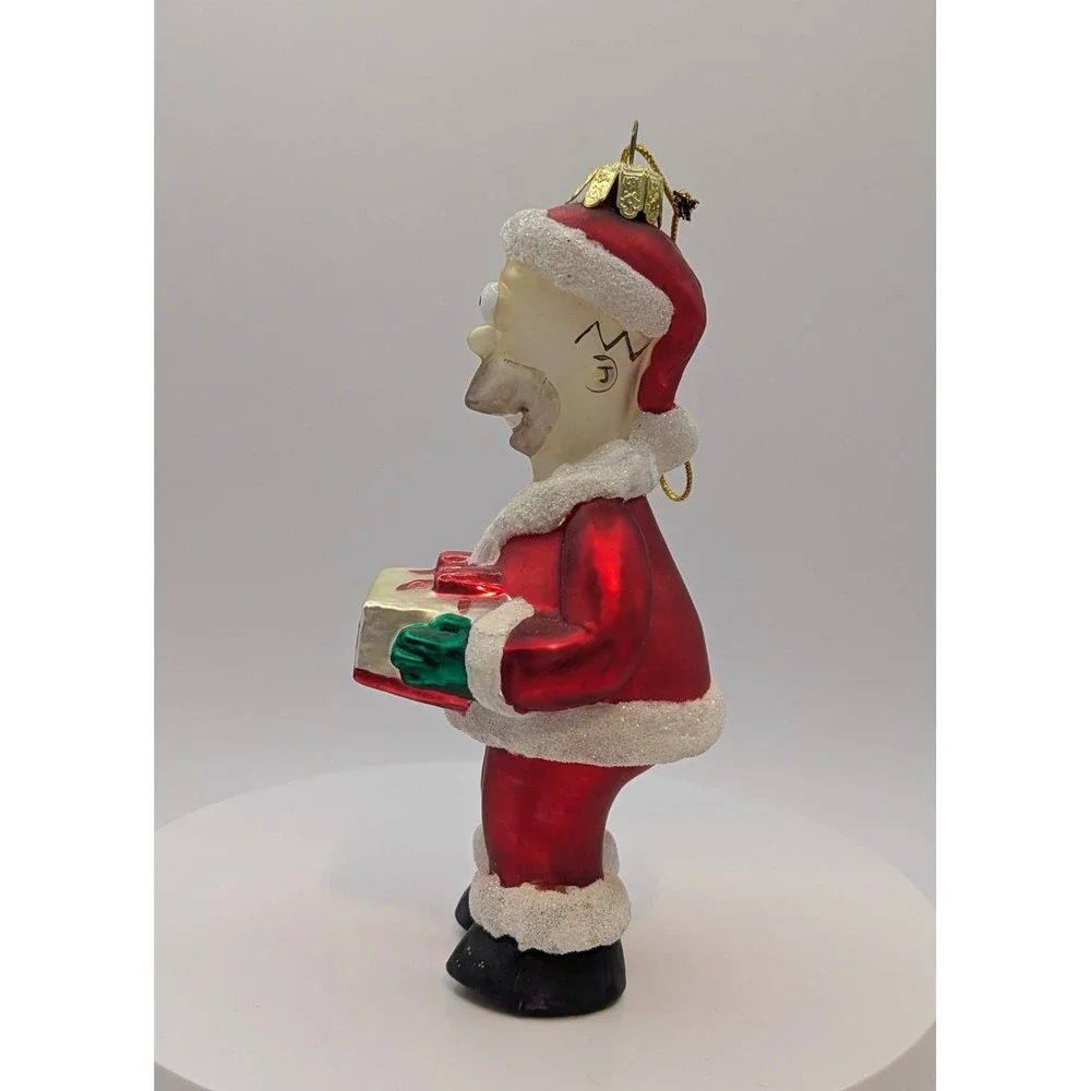Kurt Adler - The Simpsons -Santa Homer Doughnuts-Glass Christmas Ornament - 2003